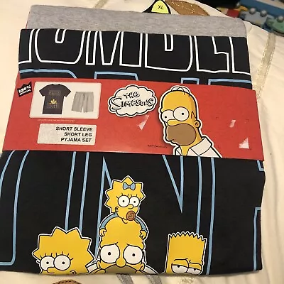 Men’s XL Pyjama Bart Simpson Shorts Set Brand New Tesco FF Pyjamas Lounge Wear . • £14.99
