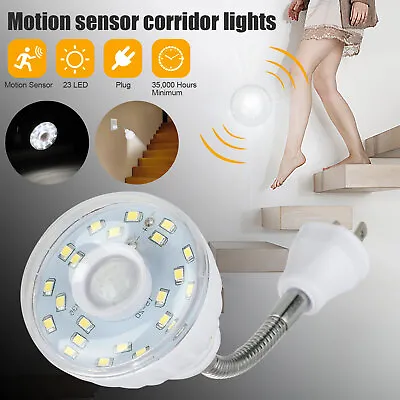 Motion-Activated Bright LED Night Light For AC Outlet Plug-In No Wiring Needed • $12.48