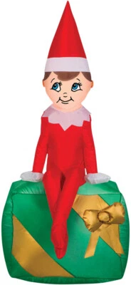 $189.99 • Buy 106cm Elf On The Shelf And Chrismas Present Inflatable Airblown Licensed Gemmy