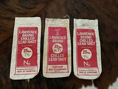 BAG ONLY: Lawrence Brand 25 Lbs No. 8 Chilled Lead Shot Canvas Bag NL Industries • $30