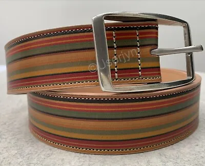 £65.55 • Buy Paul Smith Men's Belt -BNWT Vintage Signature Multi Stripe Belt RRP:£125.00