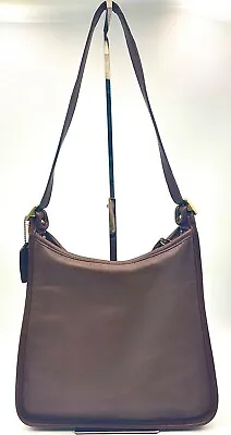 Vintage COACH Andrea Slim Soft Brown Leather Hobo Shoulder Bag Tote 9073 EUC • $65