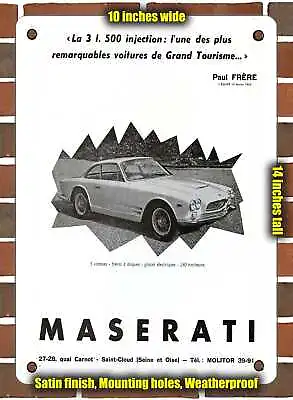 METAL SIGN - 1963 Maserati 3500 GT - 10x14 Inches • $24.61