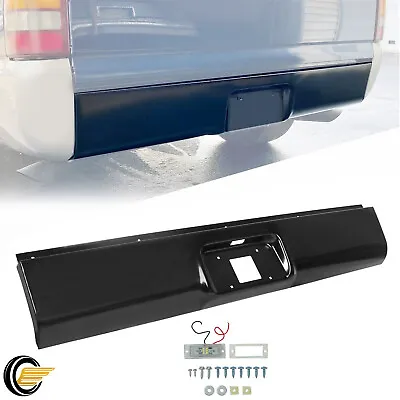 Rear Bumper Roll Pan W/ LED License For 99-06 Chevy Silverado GMC Sierra 1500 • $59.99
