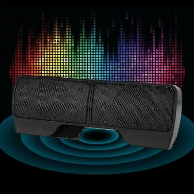 Mini Desktop Portable Wired Subwoofer 3D  Home Theater TV Soundbar SLS • £11.51