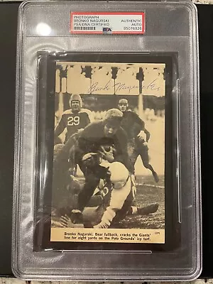 Bronko Nagurski Signed Photograph Football Hall Of Fame Bears PSA/DNA Auth • $275