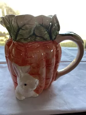 Bunny Rabbit On Ceramic Pitcher 1993 Wang’s International Made In Taiwan  Vigor • $17