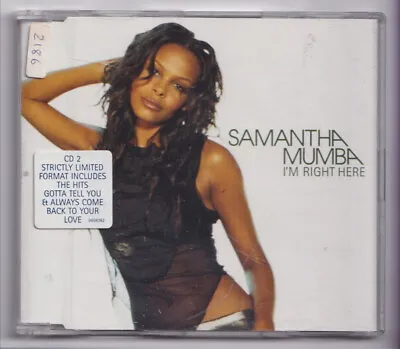 (KY286) Samantha Mumba I'm Right Here - 2002 CD • £4.99