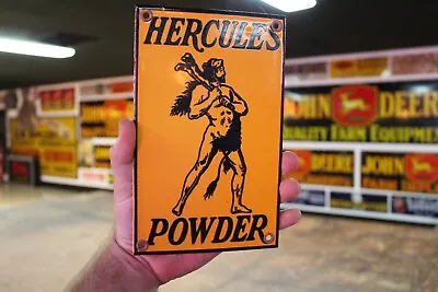 Hercules Gun Powder Ammo Colt  Porcelain Metal Sign Gas Boat Fishing Winchester • $75