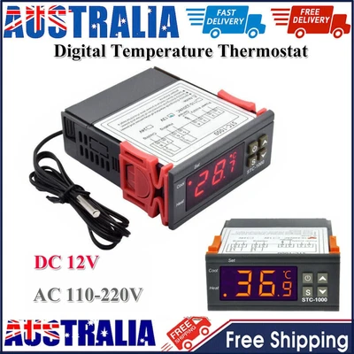 $11.86 • Buy Digital Temperature Thermostat STC-1000 Controller 12V-220V Heating Cooling LCD