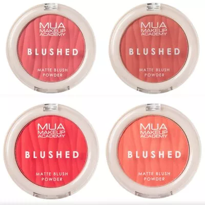 MUA BLUSHED MATTE POWDER BLUSHER - Blushing Pink Coral • £5.99