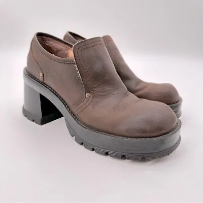 Vintage Candies Platform Chunky Heel Slip On Loafer Shoes Size 8 • $74.49