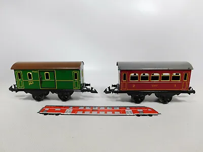 CR580-0 5 #2x Bing Gauge 0 Tin Cars / Mail Wagon : 5551+ 5552 • $144.91