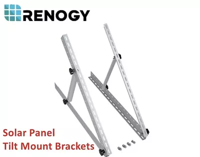 Renogy Solar Panel RV Tilt Mount Brackets Rooftop Flat Surface Adjustable Frame • $20