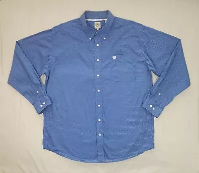 Cinch Geometric Shirt Mens Large Blue Long Sleeve Button Down Western Cowboy • $23