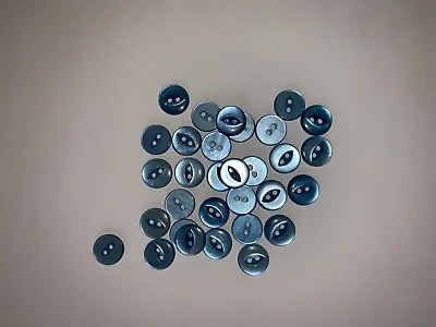 £1.35 • Buy 11m Fish Eye Buttons  18L  11mm Baby Buttons  11mm Blue Buttons