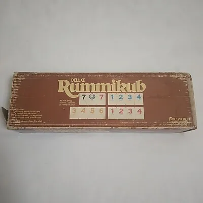 Vintage 1980 ~ Pressman Deluxe Rummikub ~ No. 100 ~ Complete ~ Made In Israel • $49.50
