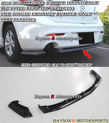 $99.99 • Buy Fits 10-12 Mazda 3 5dr MS-Style Rear Lip (Single Exhaust)