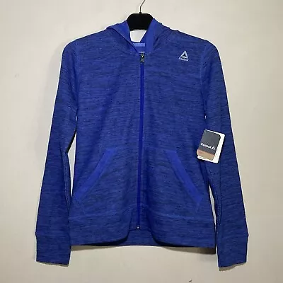 Reebok Girl’s Hoodie Full Zip Up Blue Size 12-14 (L) • $18