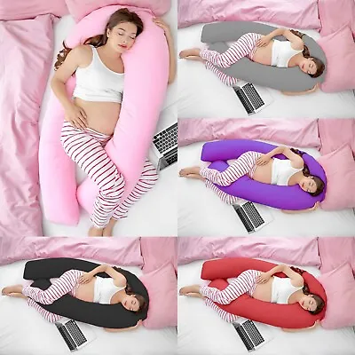 £18.75 • Buy 9ft / 12ft Comfort U Pillow & Case - Full Total Body Pregnancy Maternity Support