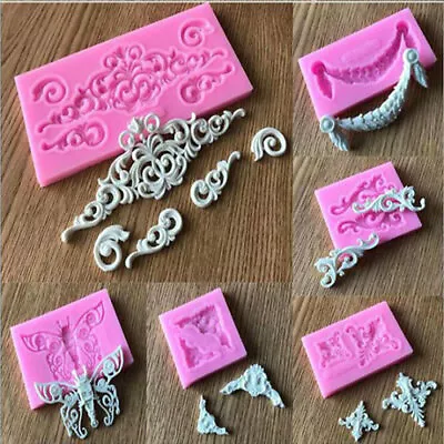 Vintage  Cake  Mould  Decor  Sugar  Paste  Silicone  Fondant  Baroque  Relief • $5.75