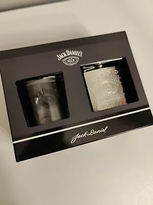 £12 • Buy Jack Daniels Hip Flask And Whisky Glass Tumble Gift Set