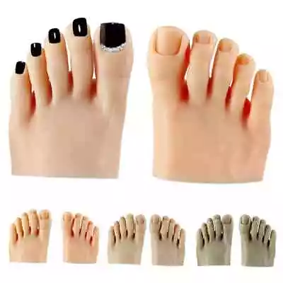 1pcs Nail Practice Foot With Fake Toes For Nail Display Silicone Foot Fake Model • $23.39