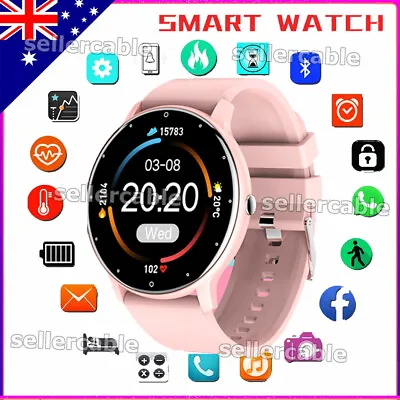 $47.99 • Buy Bluetooth Call Smart Watch Men Sports Heart Rate Blood Pressure Oxygen Monitor
