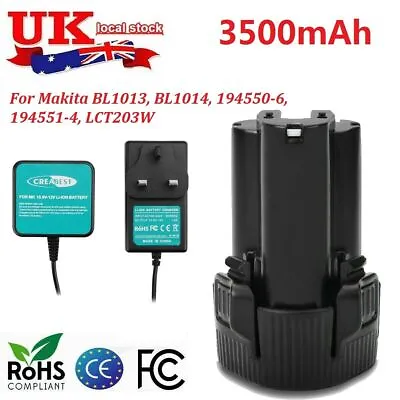 3.5Ah 10.8V Li-ion Battery/Charger For Makita BL1013 BL1014 194550-6 194551-4 UK • £9.90