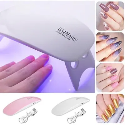 Mini UV LED Lamp 6W Portable USB Charging Gel Polish Curing Machine Nail Dryer • $5.27