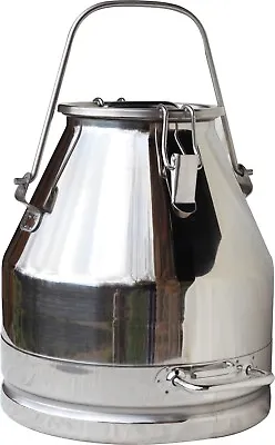 5 Gal. Stainless Steel Milk Transport Can With Bail Handle Sealed Lid (New) • $281.87