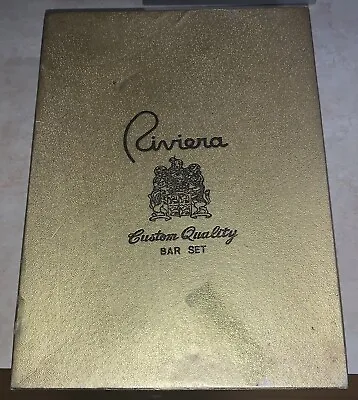 Vintage Gold Box Riviera Bar Cocktail Set Barware New In Box • $25
