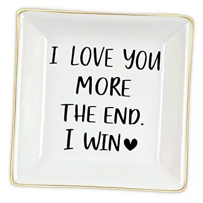 Gifts For Women Girlfriend Wife Couple Ring Holder I Love You More The End I  • $25.44