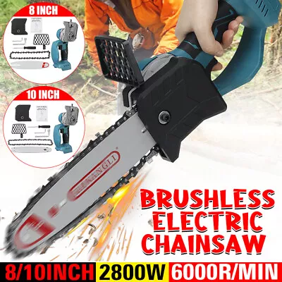  6 /8 /10'' Chainsaw Cordless Rechargeable Wood Cutter Saw Chain Saws Electric • $49.99