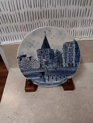 Norelco Delfts Blauw 1982 Schreirstoren Amsterdam Hand-painted  Plate. 6 3/4  • $4