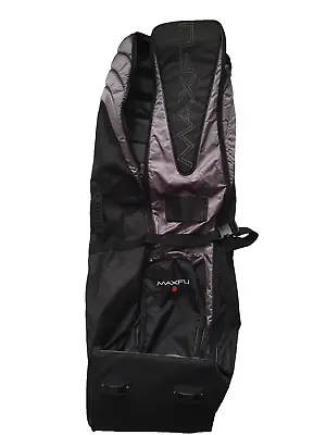 MAXFLI Golf Travel Full Zipper Soft Sided Wheeled Padded Bag Black & Grey • $54.99