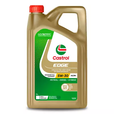 Castrol Edge 5W30 A3/B4 Synthetic Engine Oil 5L 3421196 • $77.75