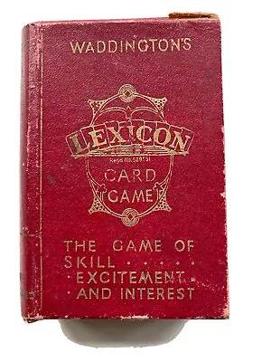 Antique Vintage Lexicon Card Game By Waddingtons Dated 1933 • £15.99