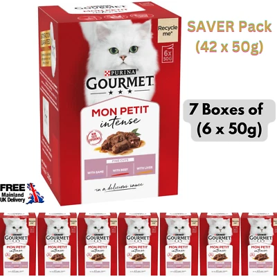£26.99 • Buy Cats Gourmet Mon Petit Fine Cuts Cat Food Meat Selection SAVER Pack (42 X 50g)