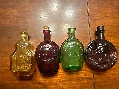 5 Vintage Mini Wheaton Type Made In Taiwan Glass Bottles Colored 3.25  • $10