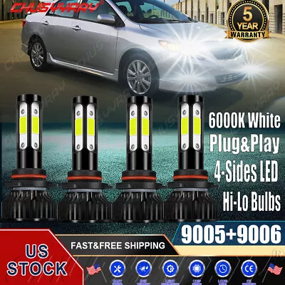 Para For Toyota Corolla 2001-2012 2013 Combo LED Bombilla De Faro Luz Alta /baja • $47.95