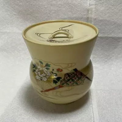 Japanese Tea Ceremony Mizusashi Pottery Vase Water Container Sado B-095 • $109.16