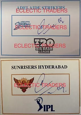 Rashid Khan SIGNED Hyderabad IPL & Adelaide Strikers BBL T20 Cricket Card UNIQUE • $165