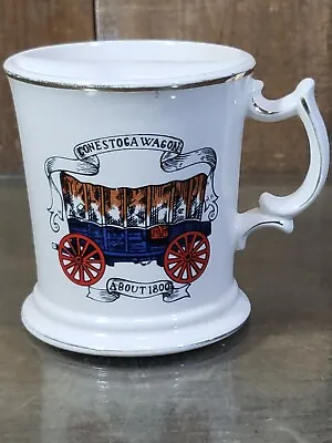 Conestoga Wagon Mustache Coffee Mug  About 1800  Cup Vintage Covered Wagon • $9.95