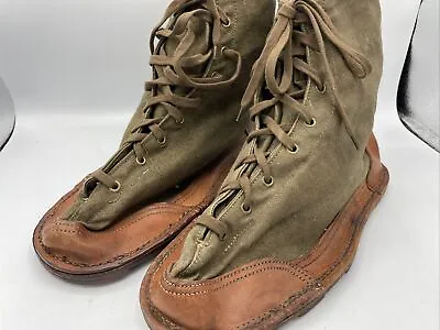 Vintage 1940 JJ Chabrat WWII French Military Ice Snow Boot Sz.57 3 Cleat France • $59.27