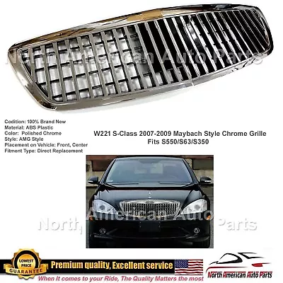 2007 2008 2009 S550 S63 S450 S-Class Grille W221 Chrome GT Maybach Style New • $149.99