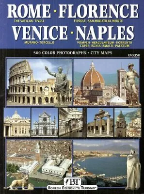 Rome : Florence : Venice : Naples 500 Colour Photographs City Maps : English Ed • £3.50