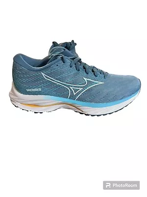 NEW Mizuno Wave Rider 26 Women's Sz 8 EU 38.5 Blue Mountain Spring White Shoes • $74.99