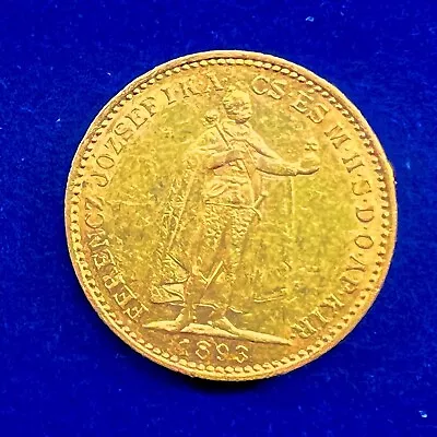 1893 Hungarian 20 Korona Gold Coin • $565