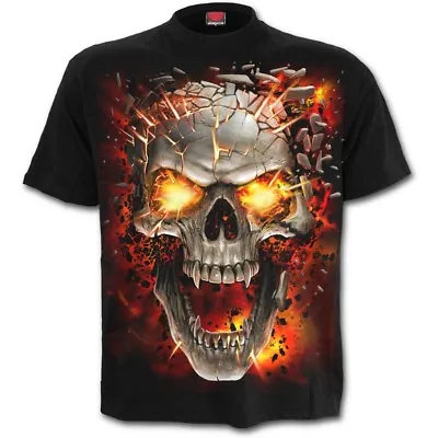 £15.45 • Buy Spiral Direct SKULL BLAST Mens T-Shirt, Biker, Rock, Metal, Horror, Clothing